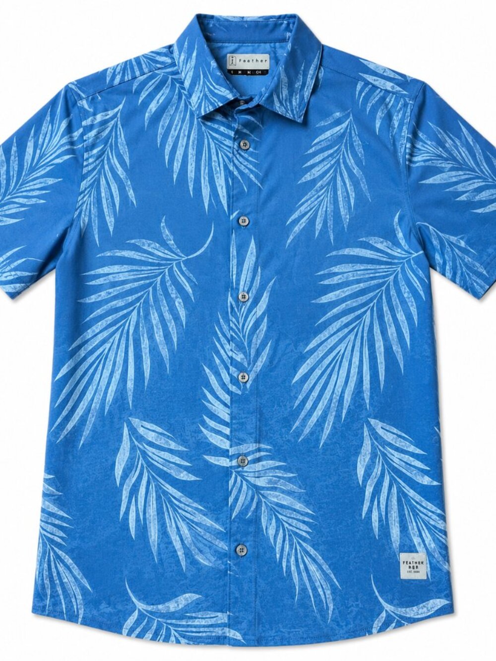 PGA TOUR Men's Blue Ombre Botanical Golf Button Up Shirt Small NWT